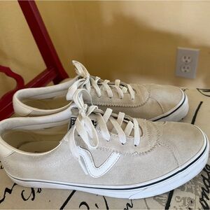 Vans Sport Suede Off White Sneakers Men's Size 10 Used Very Good Condition